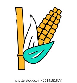 corn plant food line icon vector. corn plant food sign. isolated symbol illustration
