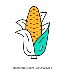 corn plant line icon vector. corn plant sign. isolated symbol illustration