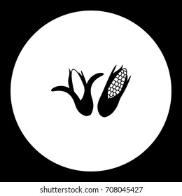 corn plant simple silhouette black icon eps10