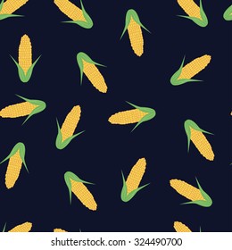 Corn plants seamless pattern background