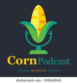 Corn podcast Logo Design Template