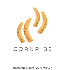 Corn Ribs Simple Illustration Logo