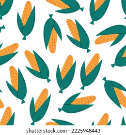 Corn seamless pattern abstract design element concept illustration