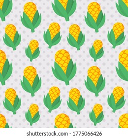 corn  seamless pattern vector illustration in flat style
