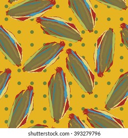 corn seamless pattern - vector illustration.