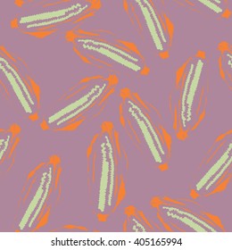 Corn seamless pattern - vector illustration. Pop art design