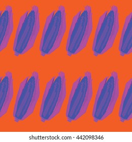 Corn seamless pattern - vector illustration. Pop art design