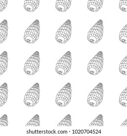 corn seamless vector pattern