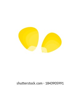 Corn seed icon. Nature sweet food vector illustration isolated on white background.