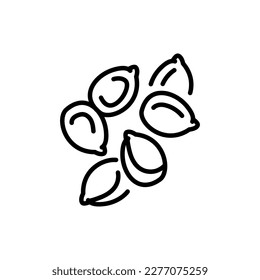 Corn seeds black line icon. Natural organic super food. Pictogram for web page, mobile app, promo.