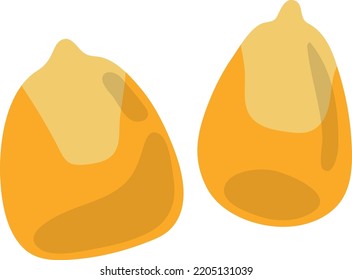 Corn seeds. Cartoon natural raw maize icon