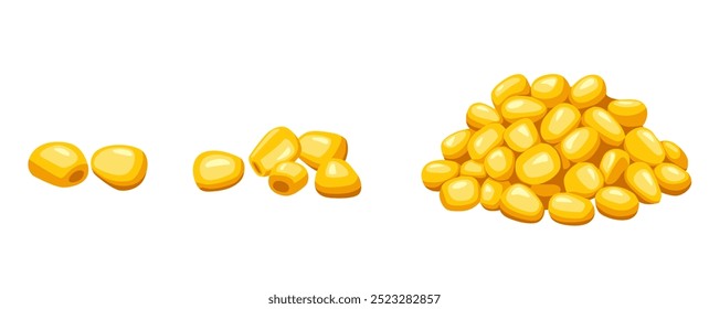 Corn seeds on white background. Vector eps 10	