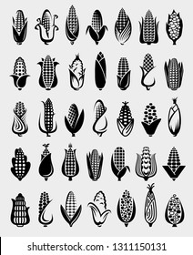 Corn set. Collection icon corn. Vector