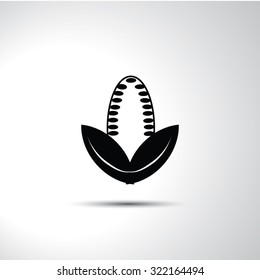 Corn sign flat icon