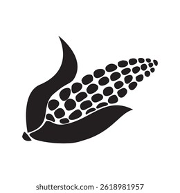 corn silhouette design. agriculture product.