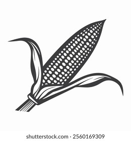Corn silhouette vector icon illustration