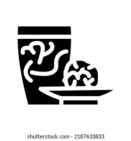 corn silk tea fresh glyph icon vector. corn silk tea fresh sign. isolated symbol illustration