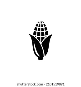 Corn simple flat icon vector illustration