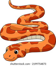 Animales de serpiente de maíz con dibujos animados coloridos Clipart