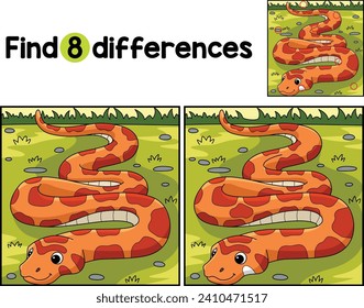 Corn Snake Animal Find The Differences 