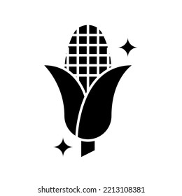 corn solid icon on isolated background