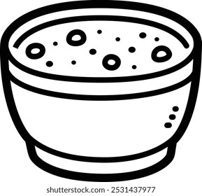 Maissuppe doodle, Vektorsymbol und -grafik