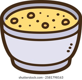 Corn soup vector doodle illustration and graphic