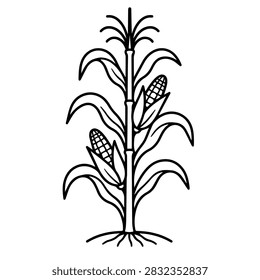 Corn Stalk Icon design illustration