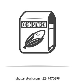 Corn starch icon transparent vector isolated