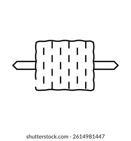 corn stick line icon vector. corn stick sign. isolated contour symbol black illustration