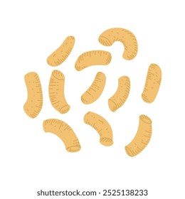 Palitos de maíz sobre un fondo aislado. Comida para refrigerios