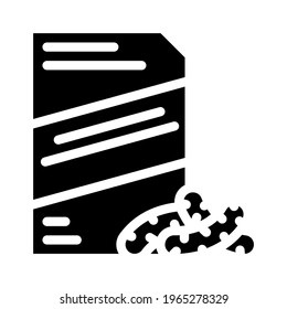 corn sticks snack glyph icon vector. corn sticks snack sign. isolated contour symbol black illustration
