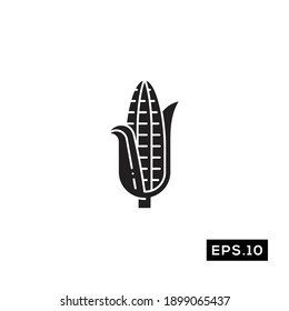 Corn Symbol Vector. Corn Silhouette Vector
