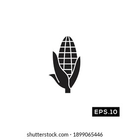 Corn Symbol Vector. Corn Silhouette Vector