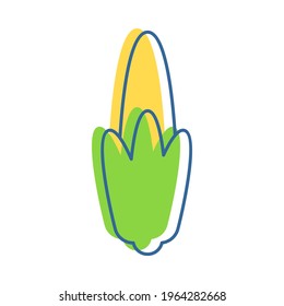 Corn symbol. Vegetable icon. vector illustration