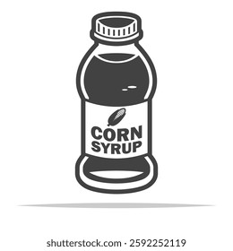Corn syrup bottle icon transparent vector isolated