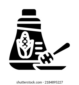 Corn Syrup Glyph Icon Vector. Corn Syrup Sign. Isolated Symbol Illustration