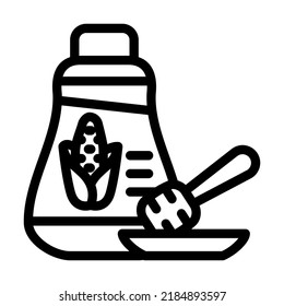 Corn Syrup Line Icon Vector. Corn Syrup Sign. Isolated Contour Symbol Black Illustration