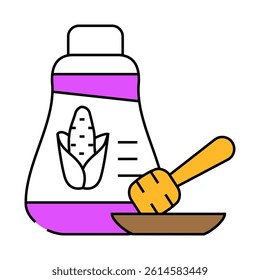 corn syrup line icon vector. corn syrup sign. isolated symbol illustration