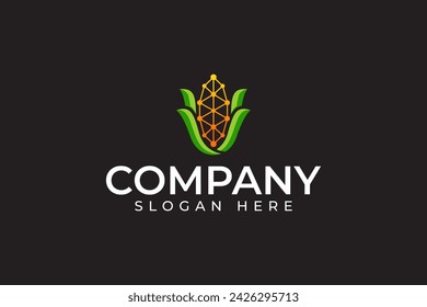 corn technology modern logo design for agriculture technology company business