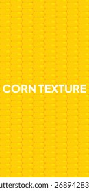 Corn texture pattern background. Yellow orange color banner.