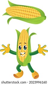 Corn. This is corn vector and corn mascot design.