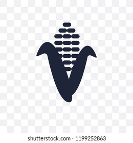 Corn transparent icon. Corn symbol design from Agriculture, Farming and Gardening collection. Simple element vector illustration on transparent background.