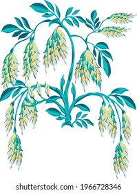 Corn tree with leaf vector