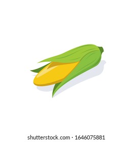 Corn vector 3d isometric, color web icon, new flat style. Creative illustration design, idea for infographics.
