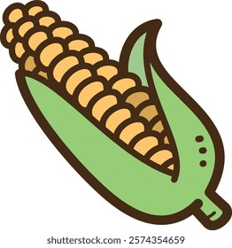 Corn vector doodle illustration and graphic