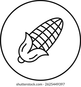 Icono de Vector de maíz. Se puede utilizar para aplicaciones de impresión, móviles y de Web.