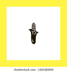 corn vector icon. flat design