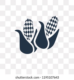 Corn vector icon isolated on transparent background, Corn transparency concept can be used web and mobile