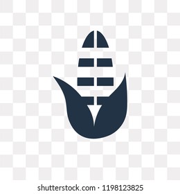 Corn vector icon isolated on transparent background, Corn transparency concept can be used web and mobile